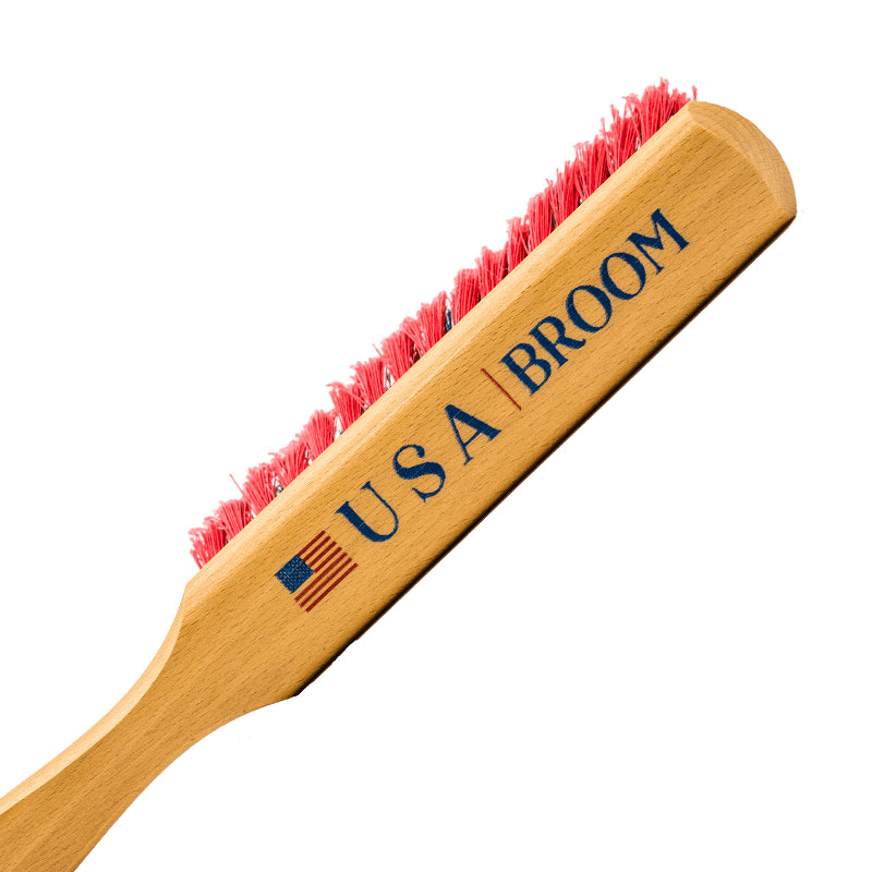 Bench & Shop Duster Brush 7 Inch Counter Broom Fine and Flagged Synthetic  Bristles for Fine Particulates Wood Handle Beaver Tail Sweeper 