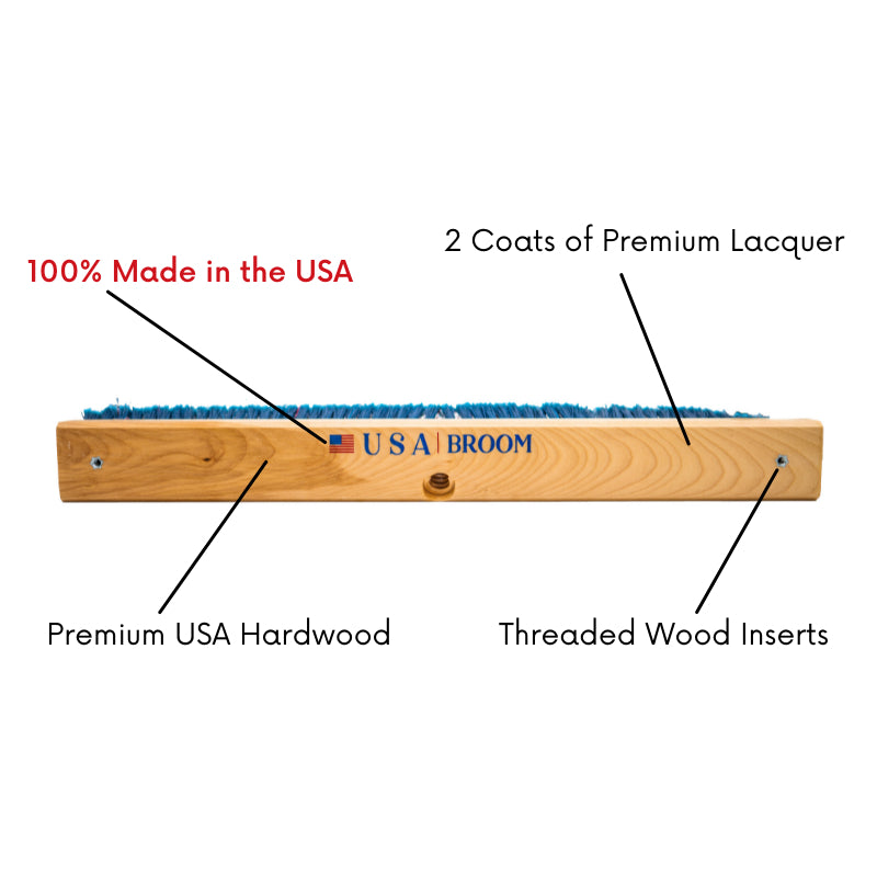 Libman 825 24" Rough Surface Heavy-Duty Push Broom - 3/Pack